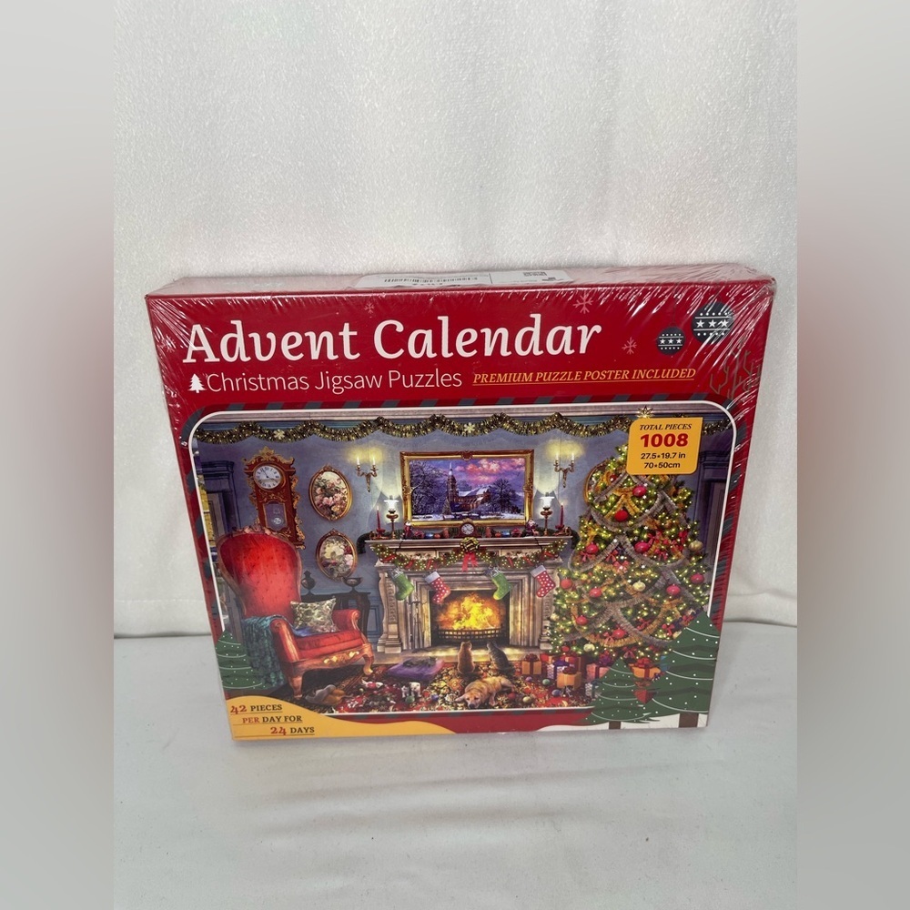 Advent Calendar Jigsaw Puzzle Festive Fireplace 1008 Pieces